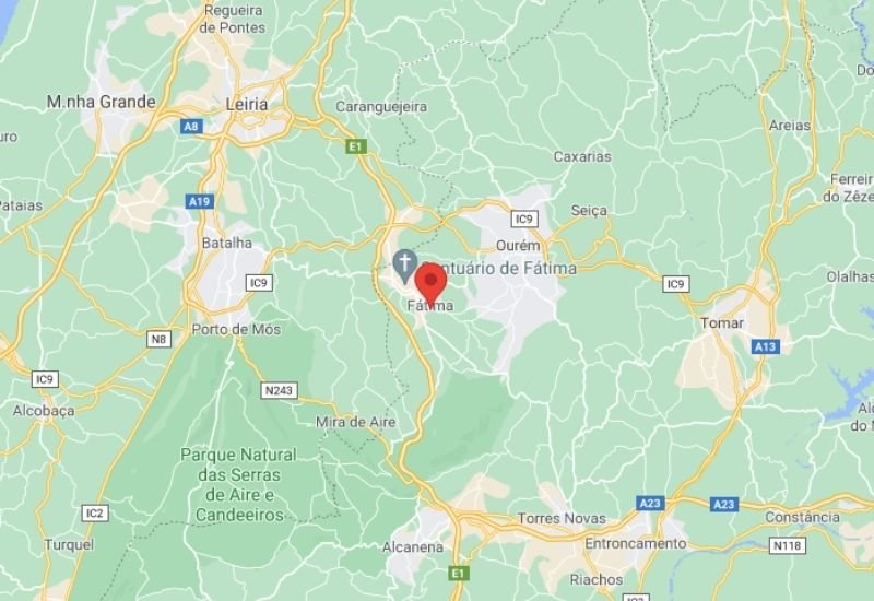 Fatima Portugal Tourist Map