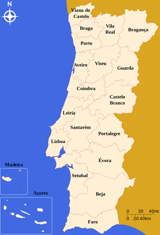 Mapa Regional Portugal Sul Algarve